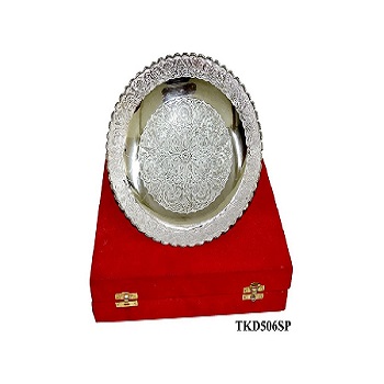 Silver Brass Bowl With Silver Plated