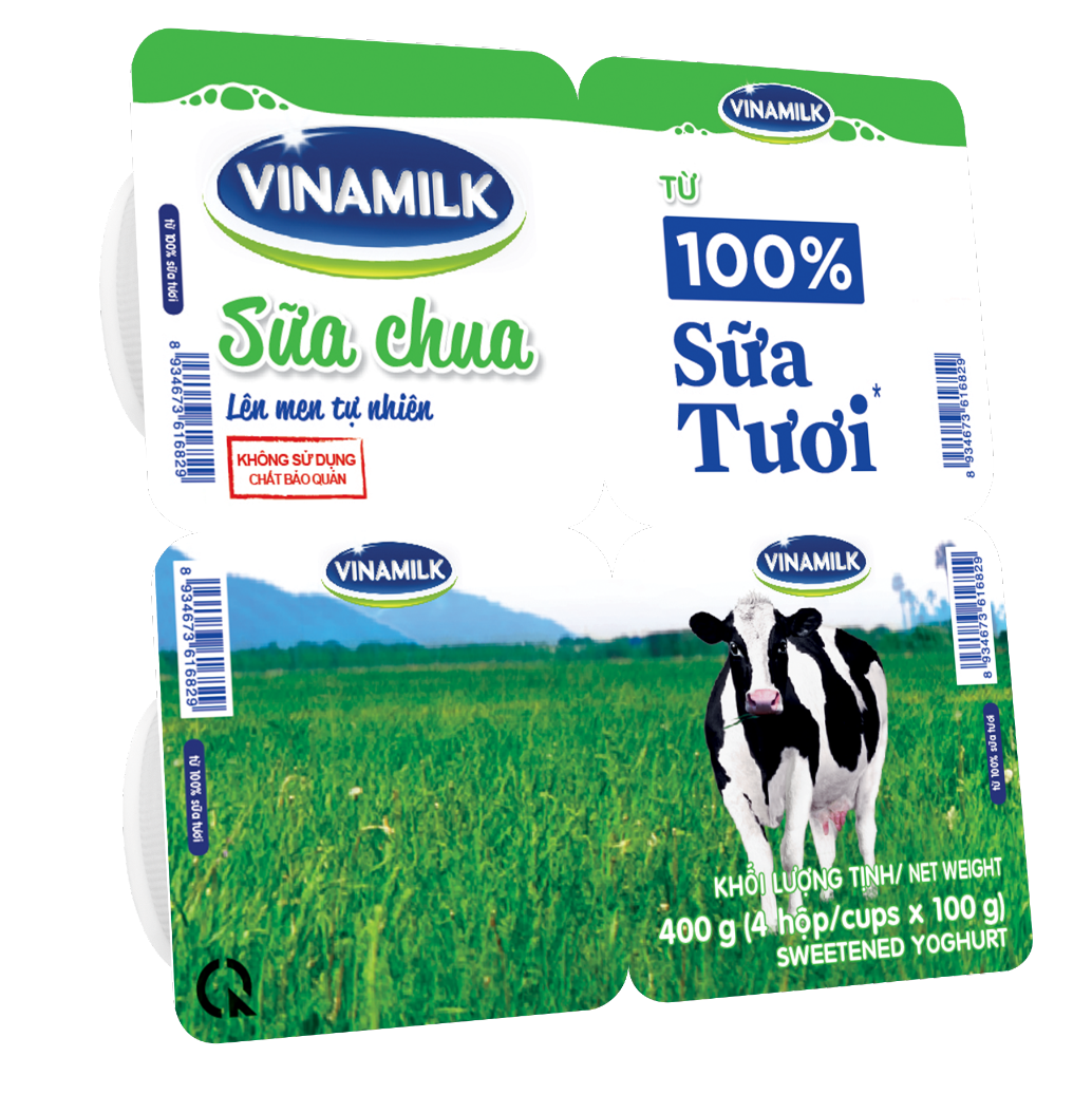 Eating Yogurt - Vianmilk - High Quality - Milk 100% Yogurt - Packing 100g per box x 48 boxes per Carton