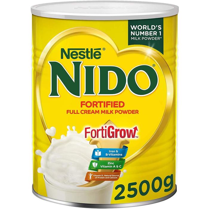 Молочный Крем NESTLE NIDO, сухое молоко, белый/красный колпачок, 2500 г, 900 г, 400 г для детей и взрослых