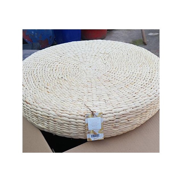 Round Water Hyacinth Woven Ottoman/ Water Hyacinth Chair for living room furniture (Kaylin: WS +84 817092069)
