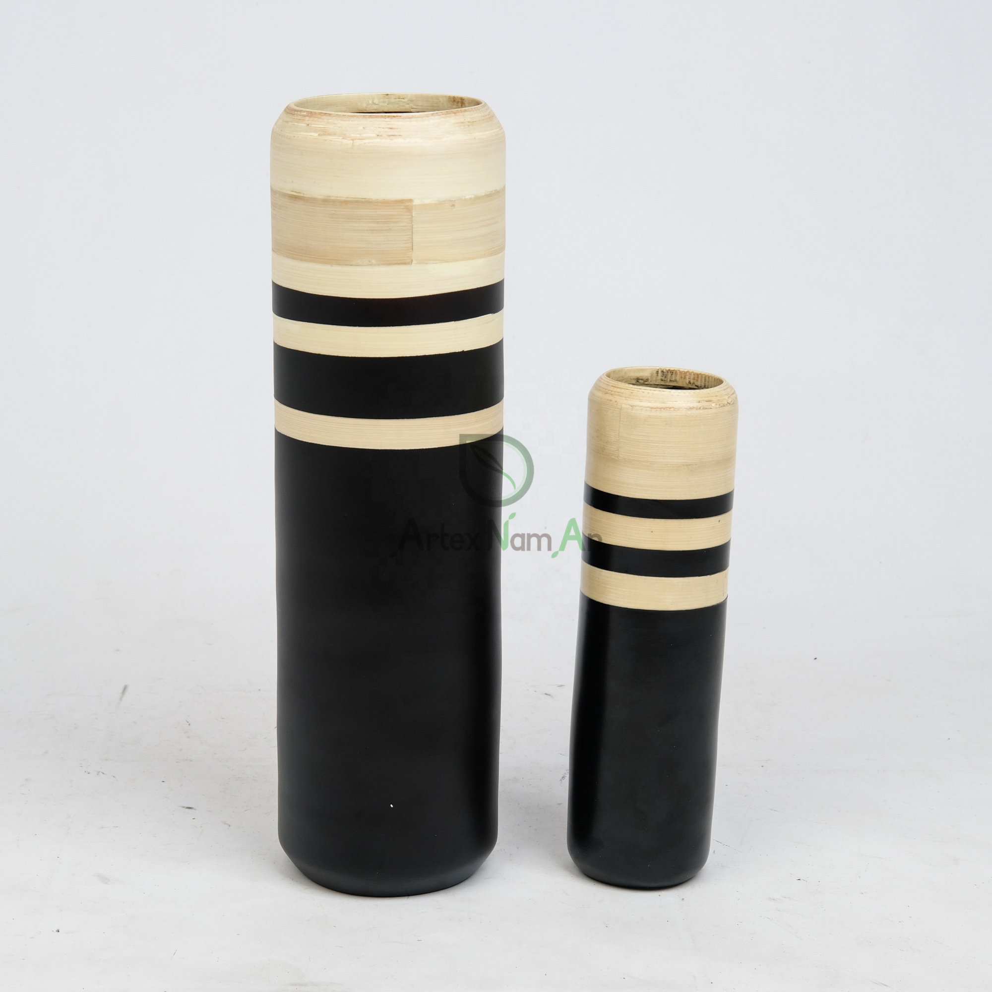 Unique modern hand made small bamboo flower vase for home decor and wedding