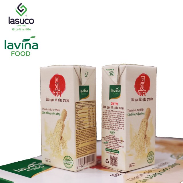 Ежедневное рисовое молоко, напиток с высоким содержанием белка от LavinaFood Vietnam, 180 мл