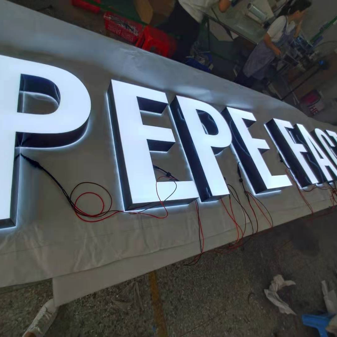 Halo lit channel letters non illuminated outdoor acrylic letters illuminated advertising letters lighting small non illuminated