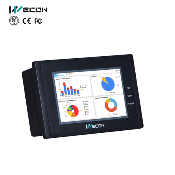 Wecon HMI 4,3 дюймов Встроенный SCADA программное обеспечение RS232/RS485/RS422 поддерживается