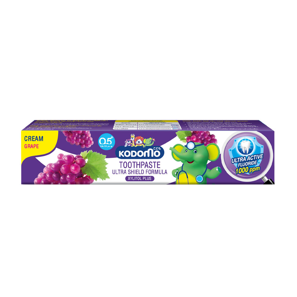 Kodomo Herbal Basic Cleaning Anti-Cavity Babies Cream Toothpaste From Thailand