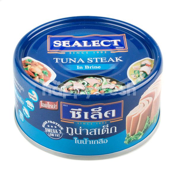 Sealect стейк из тунца в рассоле Омега 3 обезжиренный 165g.