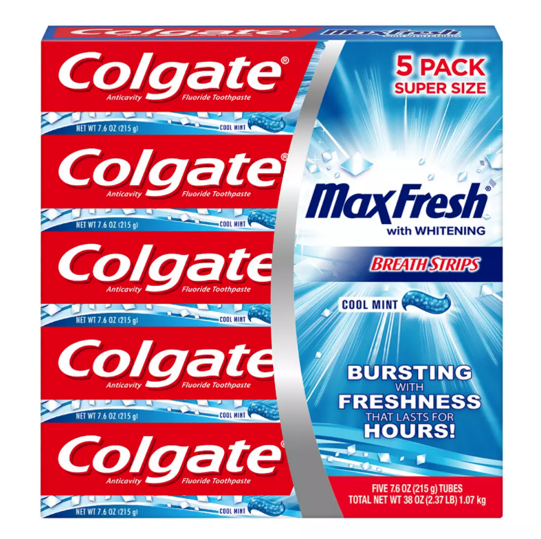 Max Fresh Toothpaste with Mini Breath Strips (Case Pack of 5)