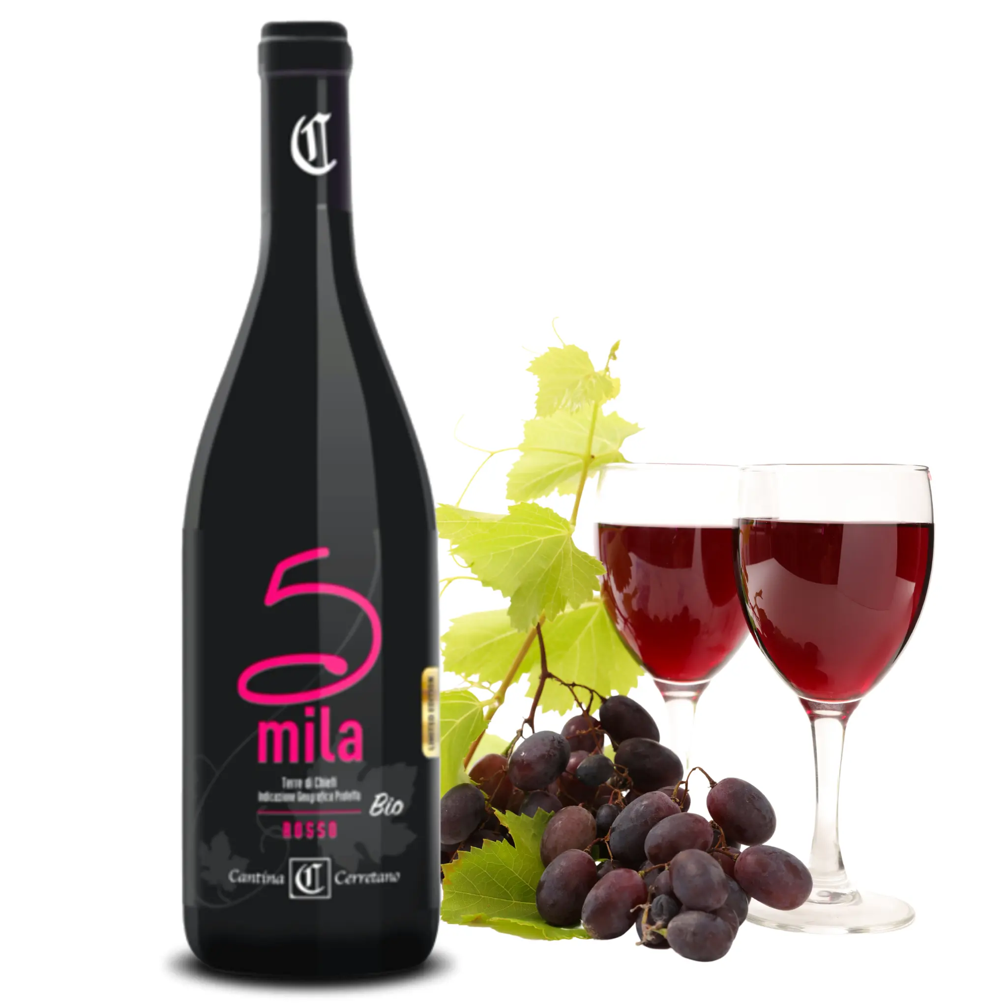 Dropship Italian Red Wine - Montepulciano Terre di Chieti Organic Vegan - Wine bottles 750 ml - Alcohol wine 14% for Sale