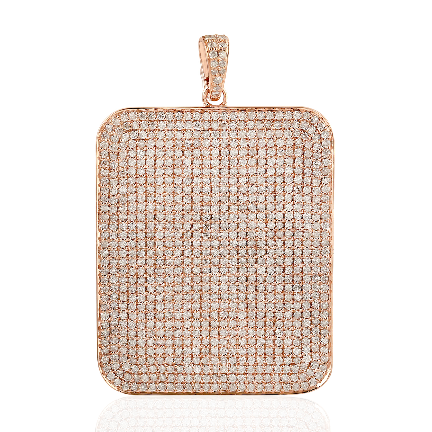 14k Rose Gold Genuine Diamond Designer Pendant Handmade Jewelry