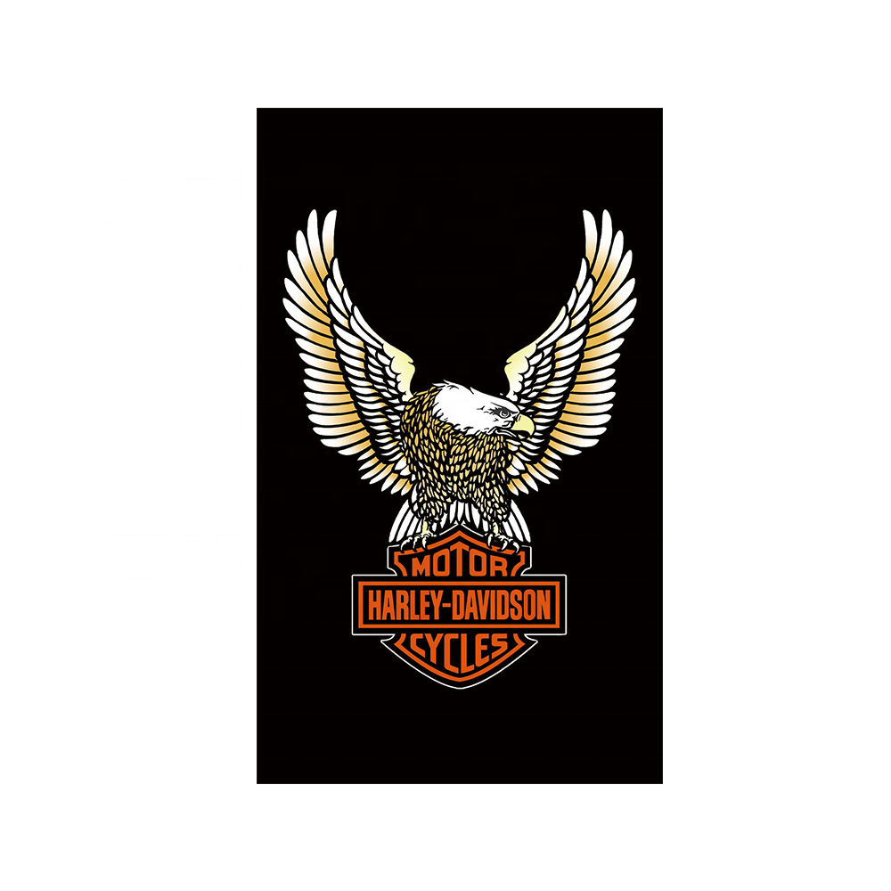 Быстрая доставка на заказ цифровая печать Harley Davidson черный мотоцикл клуб флаг