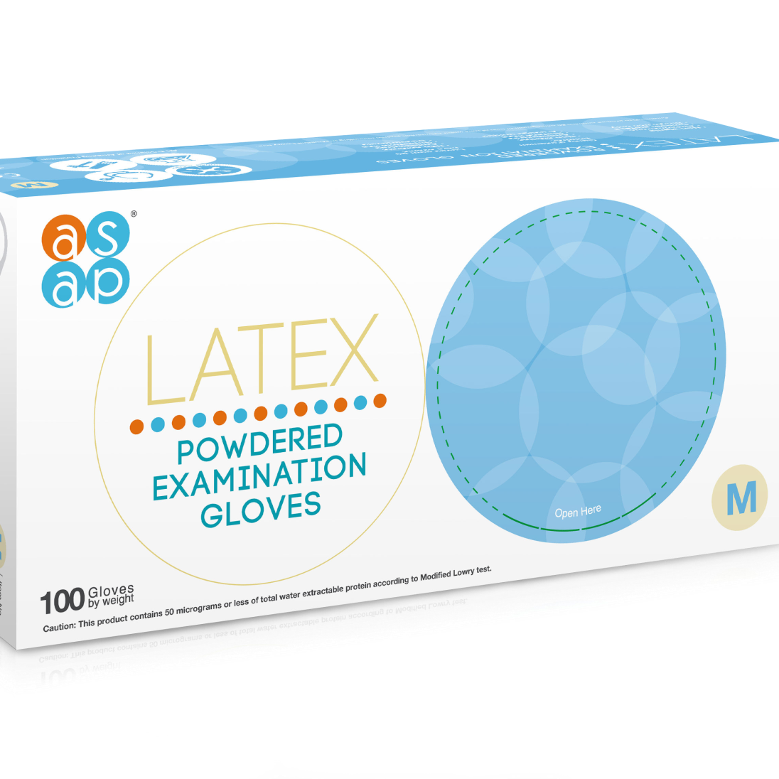 ASAP Latex Slightly Powdered Hand Protection Glov es