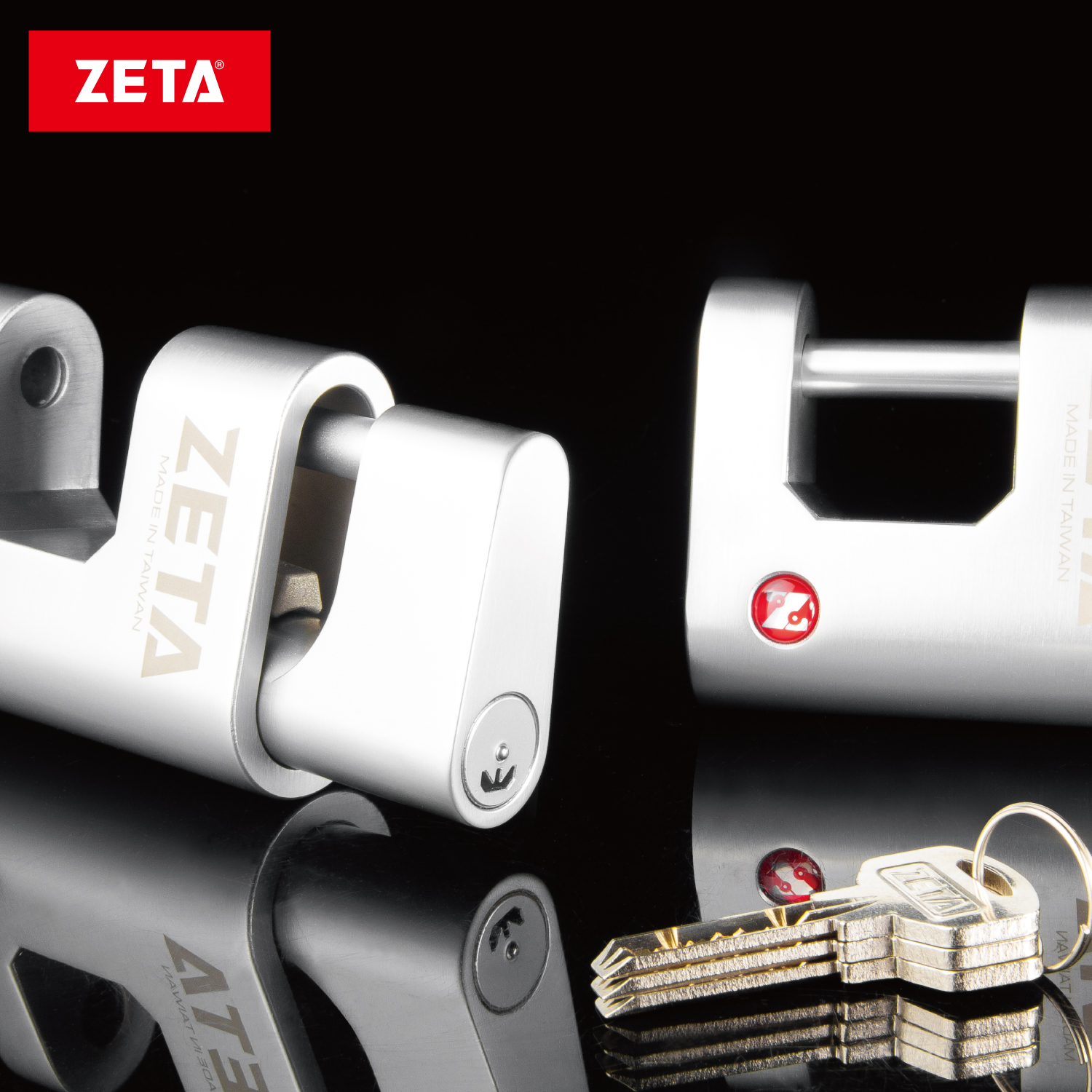 RTS Pick Resistant ZETA ZU75 6-Pin Removable Cylinder 3 Brass Keys High Security 75mm Straight Shackle Shutter Padlock