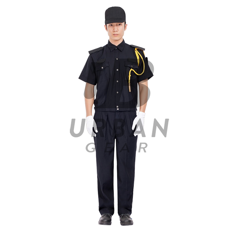 Wholesale Breathable Short Sleeve Security Uniform Shirt New Design Men Guard Uniform Set 2021