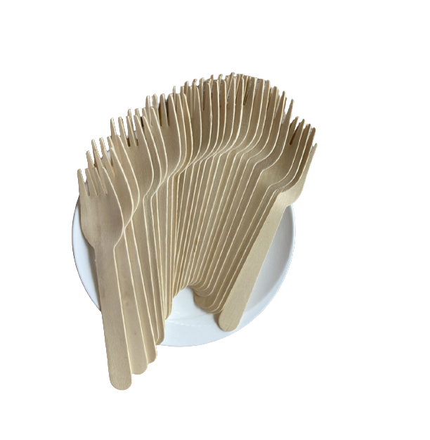 Wood Spoon Fork Flatware Set 24 Pcs Cutlery Forks Only From Vietnam Disposable Wooden Fork