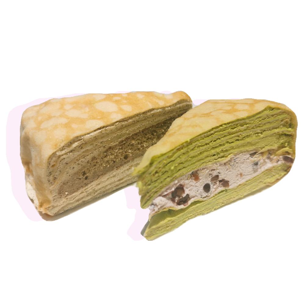Тронутый 8 дюймов красный Bean & Matcha & Oolong чай Mille креп торт