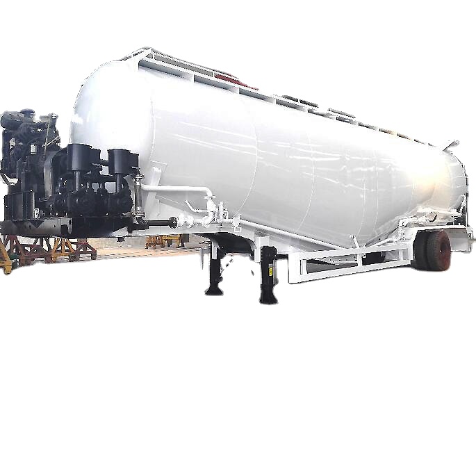 On sale on stock 60ton Tanker Storage Tank Bulk Truck Powder Cement Semi Trailer