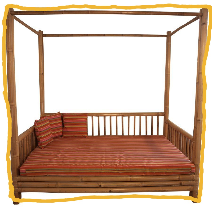 Vietnamese style custom Bamboo Luxury Bed Premium Quality Cheapest Price for bedroom decoration from distributor