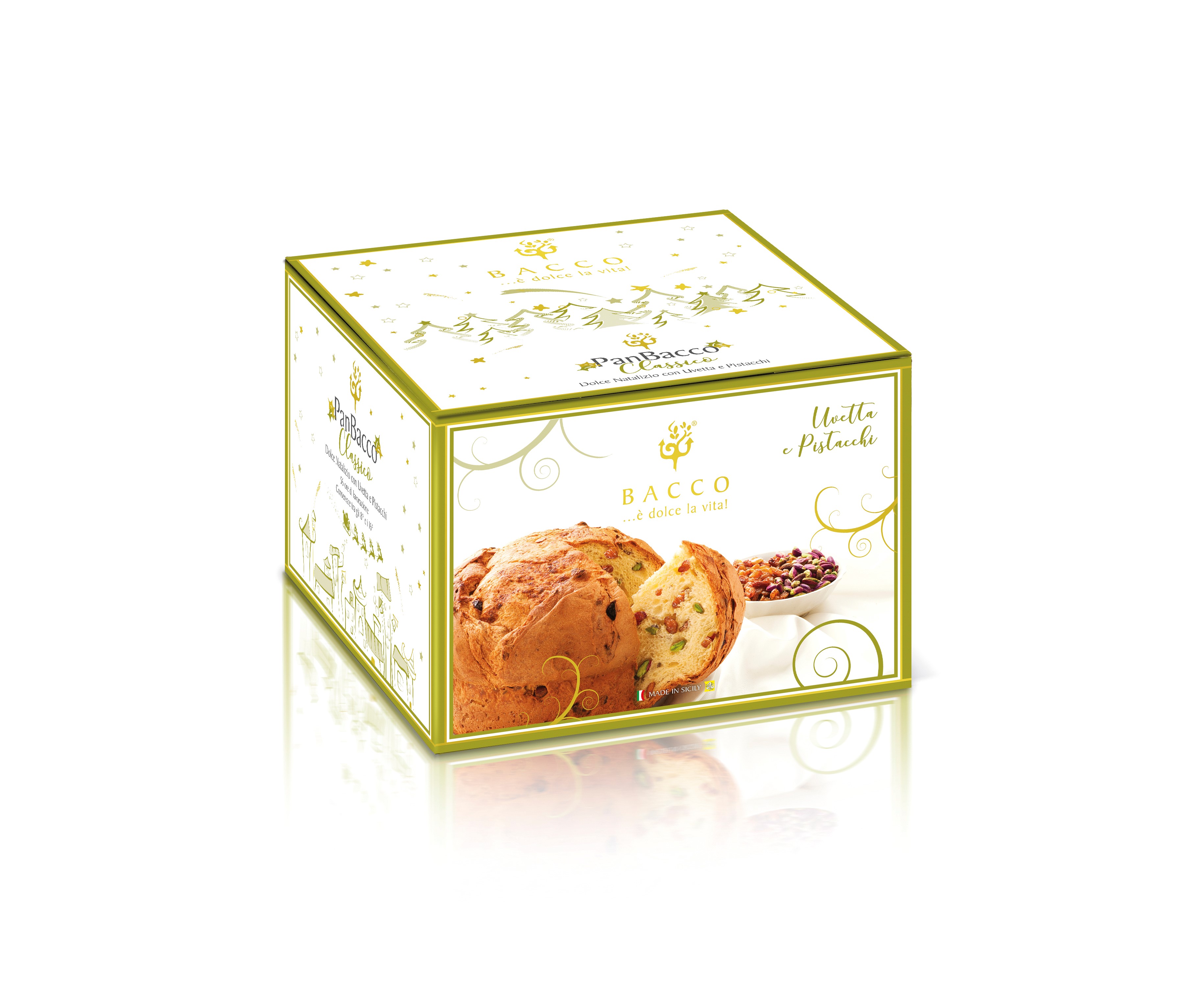 Высококачественный традиционный итальянский пирожный panettone султана и фисташки 750 г