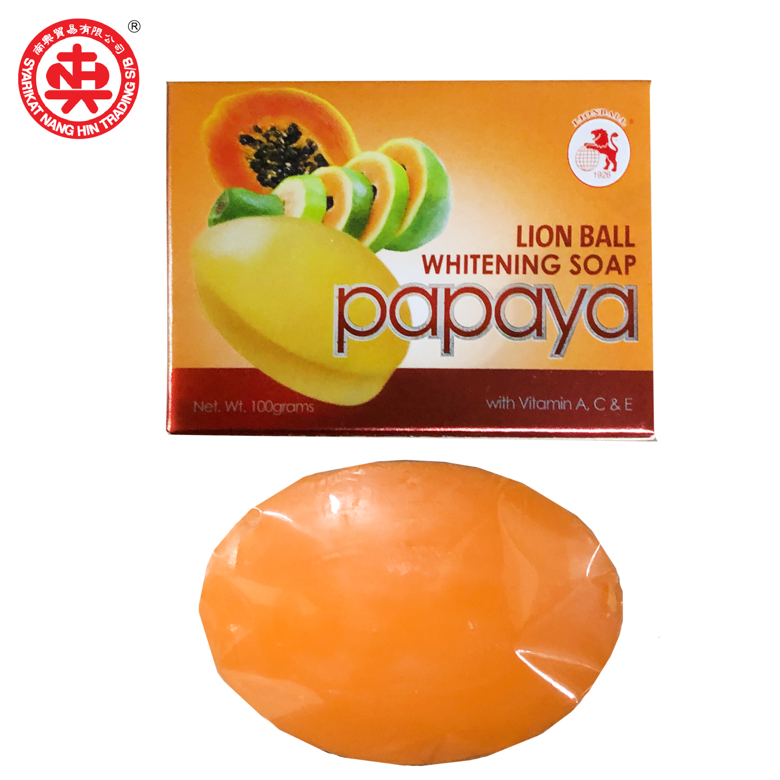 Отбеливающее мыло LIONBALLl Papaya 100 г