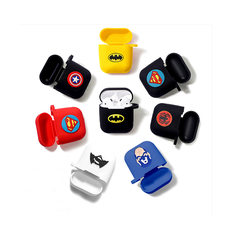 Чехол для Airpods 2 Marvel, силиконовый чехол для Airpods