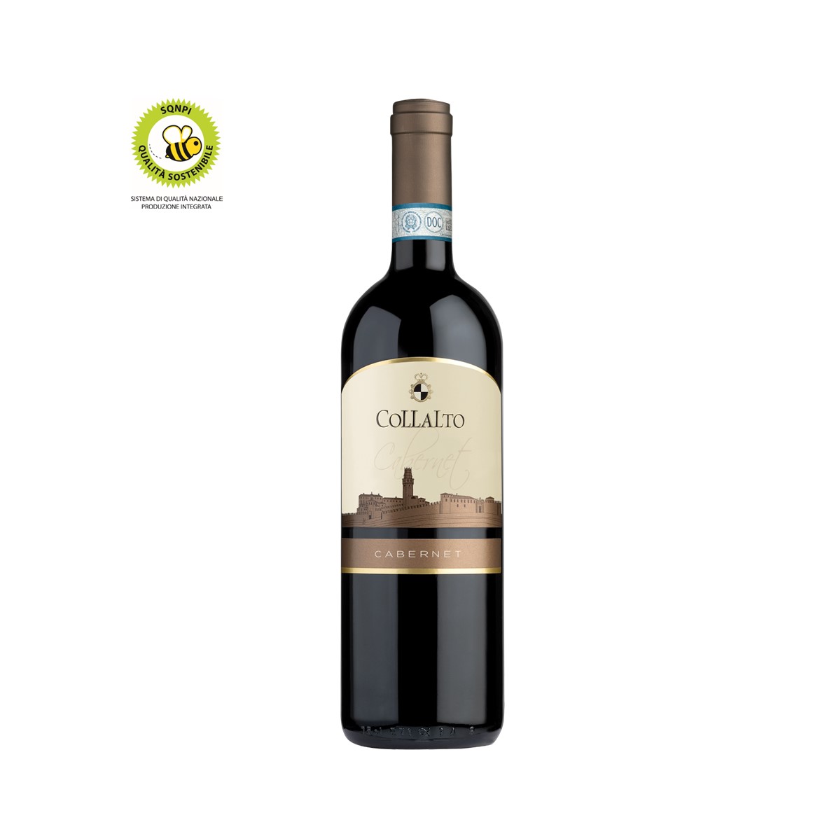 Красное вино, итальянское вино Cabernet Piave DOC 2020, винито 0,75 Л, бутылка высокого качества