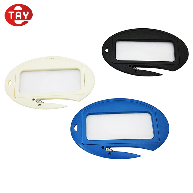 Handy Plastic Letter Opener with 3X Magnifier