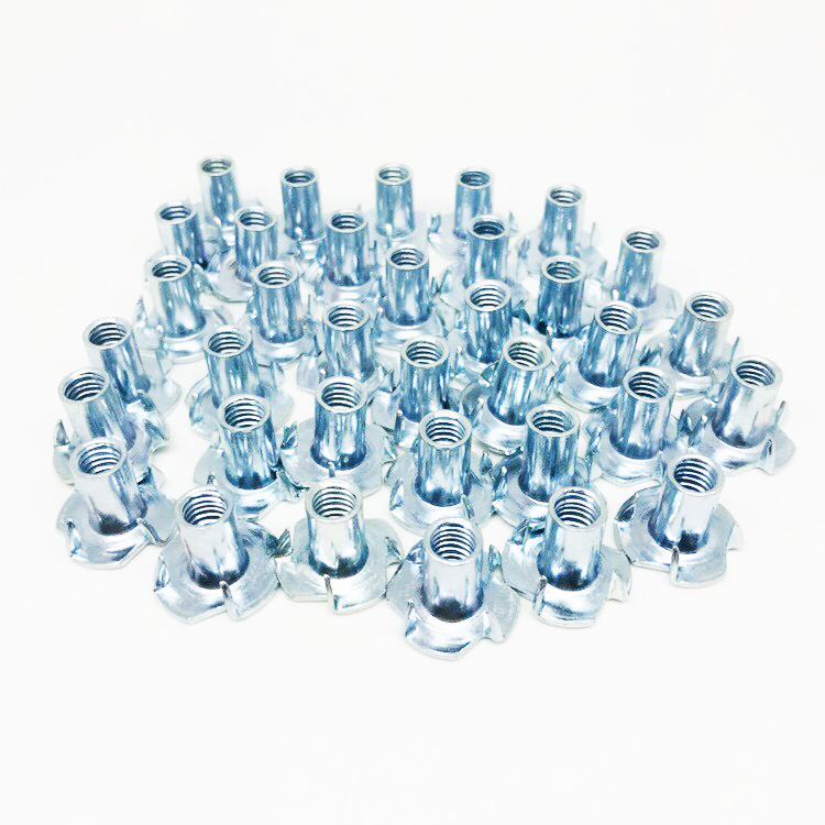 M6 M8 Half Thread Tee Nut Zinc Plated Steel for Sigma Insertion Equipment for Automotive Furniture Industries Metric Standard