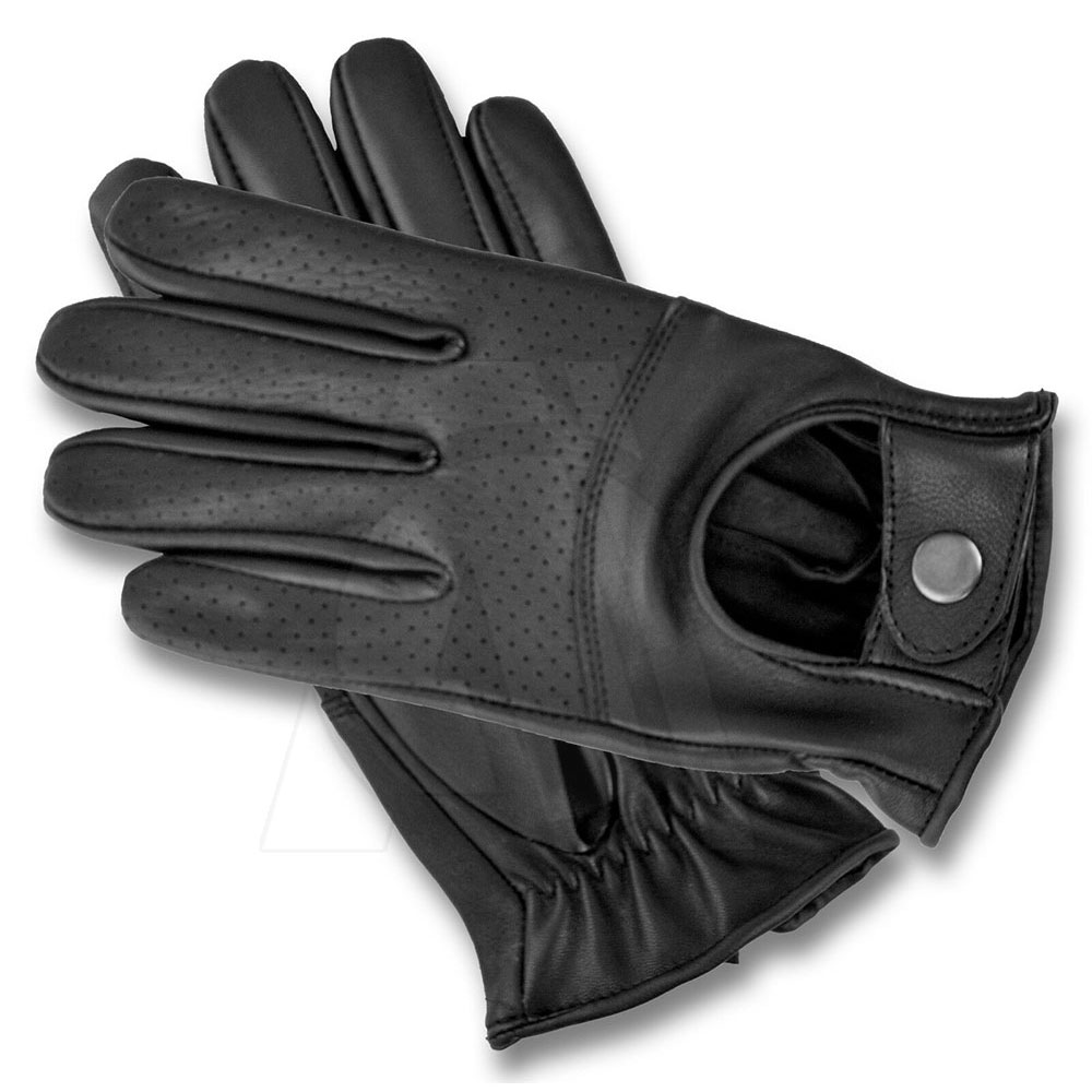 Customized Logo Men's Leather Full Finger Car Driving Gloves