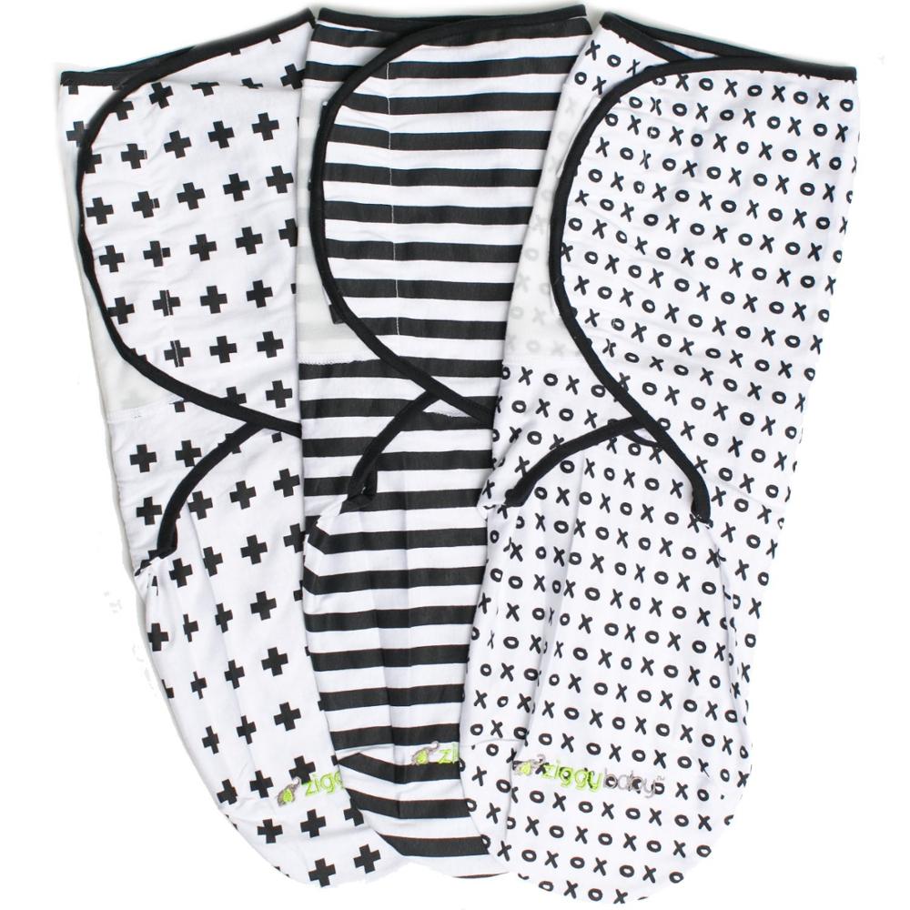 Black Swaddle adjustable wrap 100%cotton baby swaddle