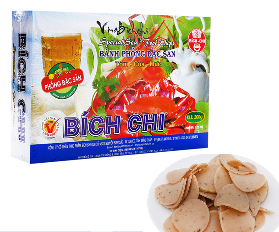 Wholesale Price Viet Nam Manufacturer Shrimp Chips/ Seafood Chips 200gr x 25 boxs From Viet Nam