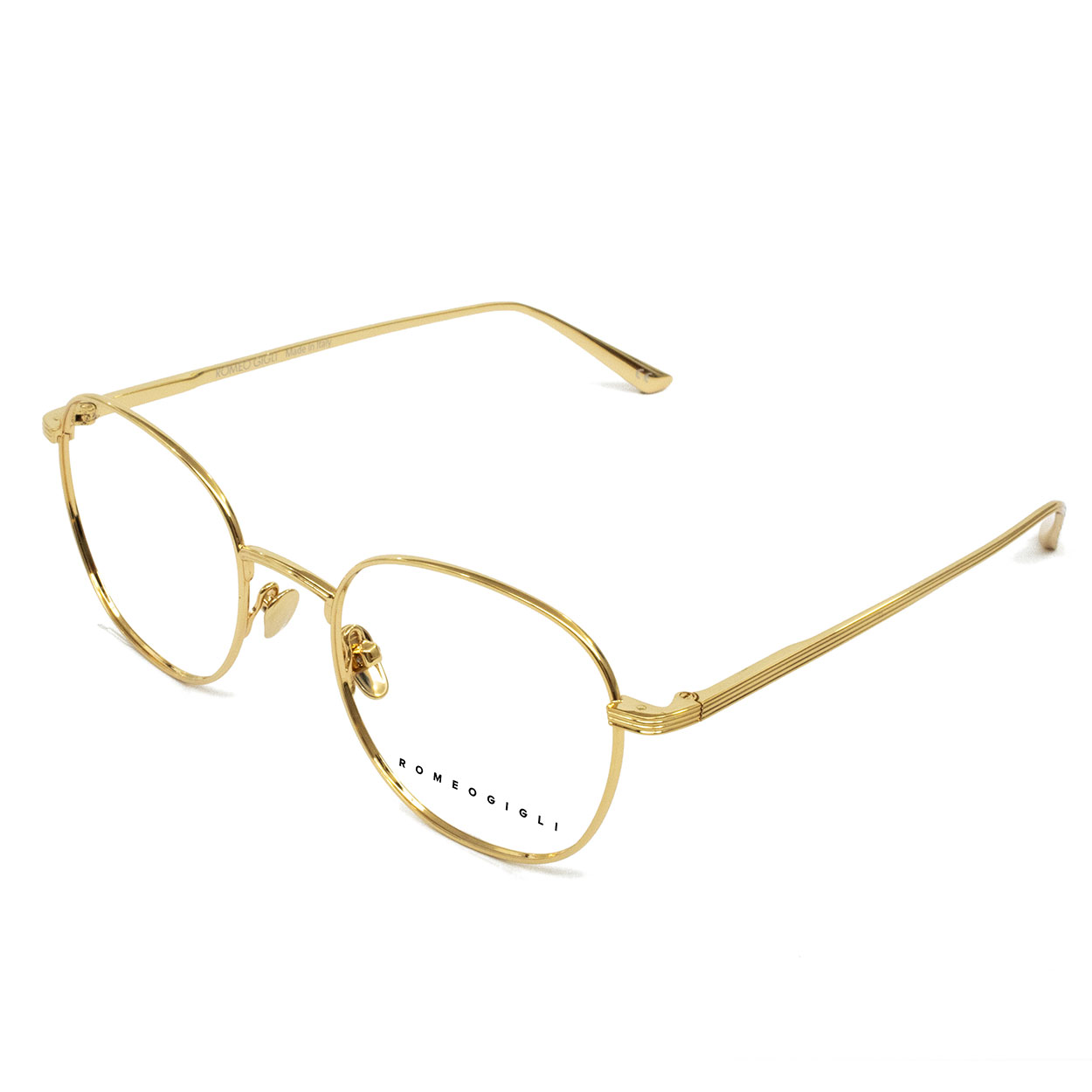 MADE IN ITALY ROUND GOLD OPTICAL FRAME SERVES BOTH SEXES RGV.01X-MP GLD 51-20-144