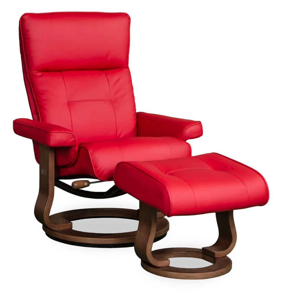 Relaxing Chair BAS645 Living Room Modern Leather Fabric Wood Frame Scandinavian Design Malaysia Furniture