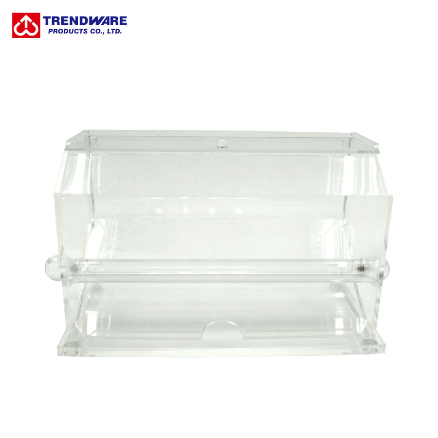 Side Rotate Clear Acrylic Single Straw Dispenser