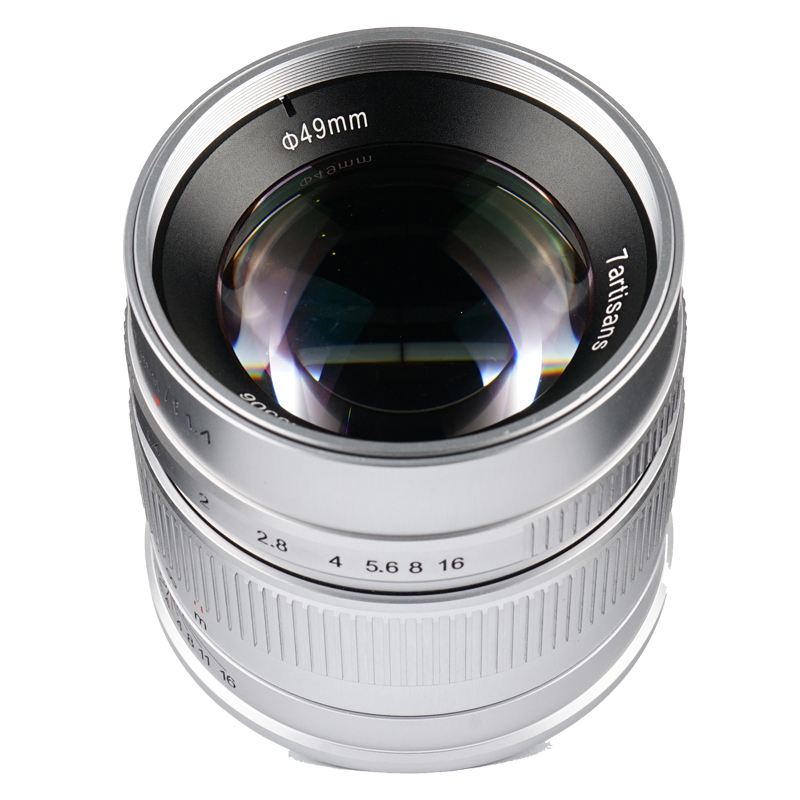 7artisans 55 мм F1.4 объектив с фиксированным фокусным расстоянием APS-C серебро EOSM крепление для Canon
