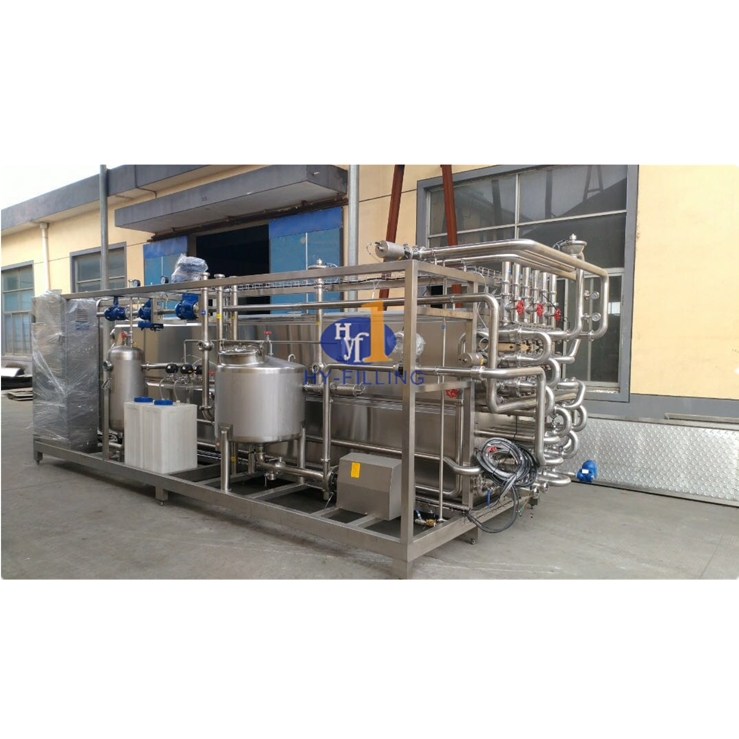 UHT small Plate Juice Pasteurizer For Milk Beverage Plant Sterilizer Processing Machine