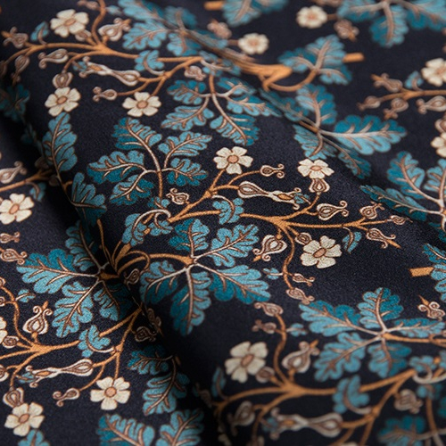 Printed satin silk fabric 100% silk fabric with custom print