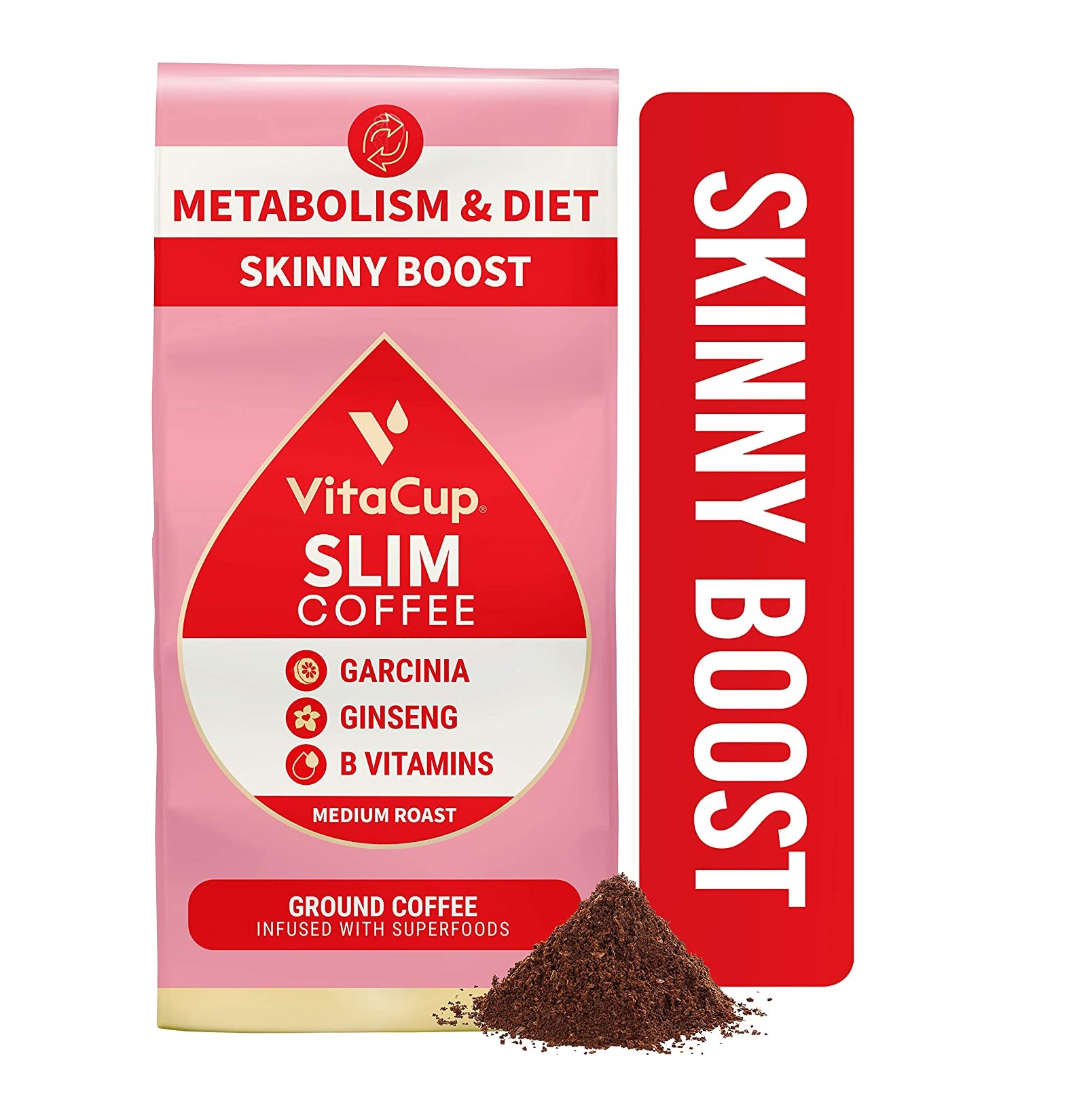 Slim Blend Ground Coffee (10 oz, .0.283 kg) Infused with Garcinia, Ginseng, B Vitamins Favorite Product