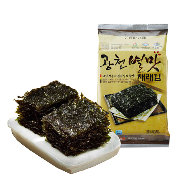 Certified Byul Mat Korean Gwangcheon Family (Lunch Box)Size Roasted & Seasoned Laver(Shushi Nori) Seaweed Traditional Taste
