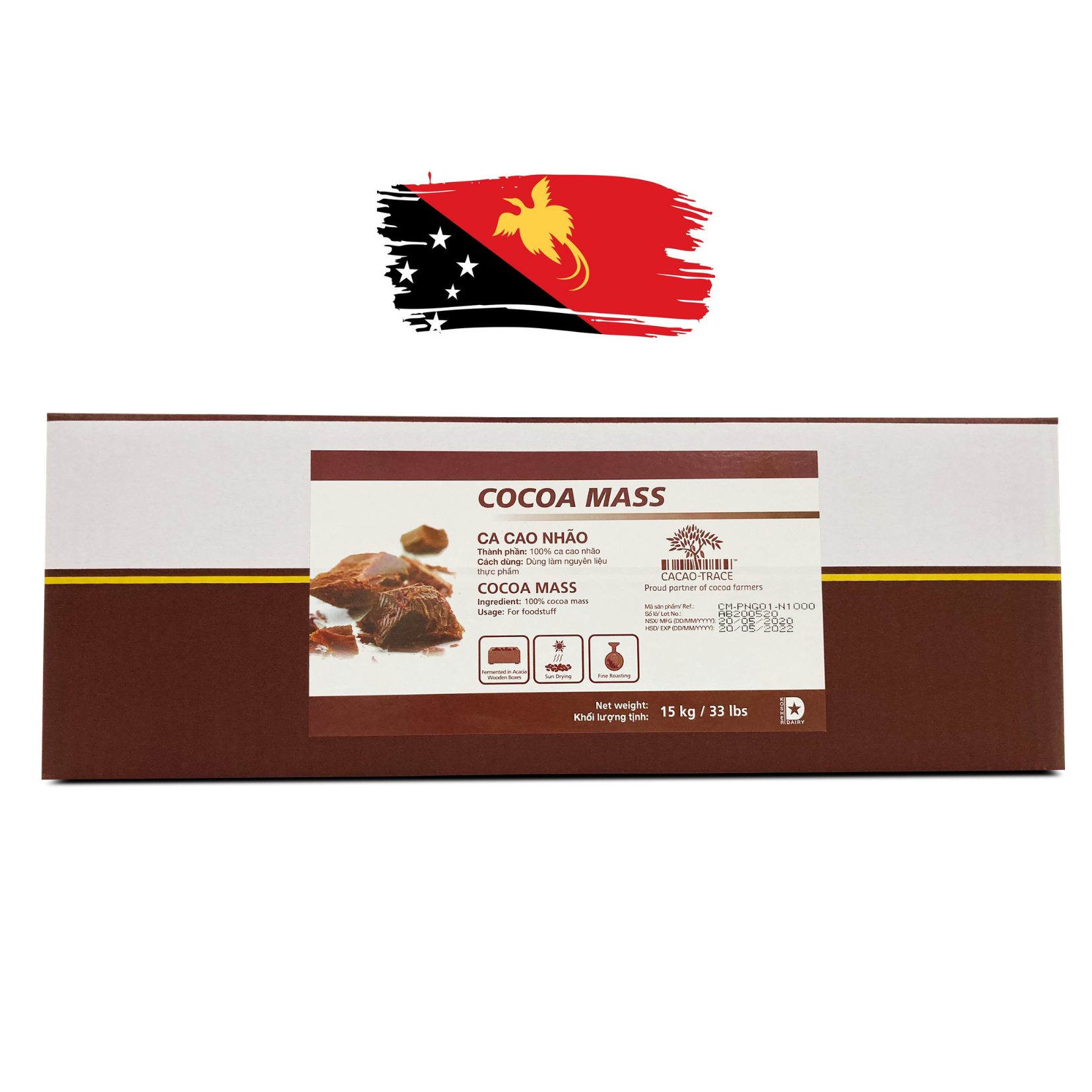 Chocolate Making Organic Ingredients - Papua New Guinea Fruity Cocoa Liquor Made From Fermented CacaoTrace Beans
