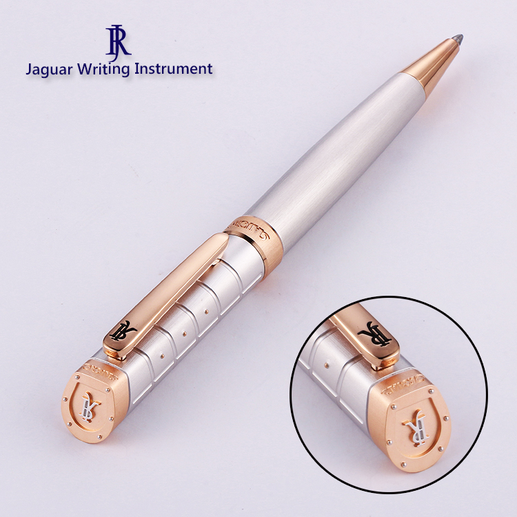 JR4046RG Cnc, вырезанная на компьютере элегантная Высококачественная шариковая ручка из металла с покрытием из розового золота Jaguar