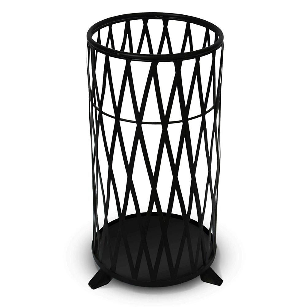 Black Metal Mini Umbrella Stand For Home And Office
