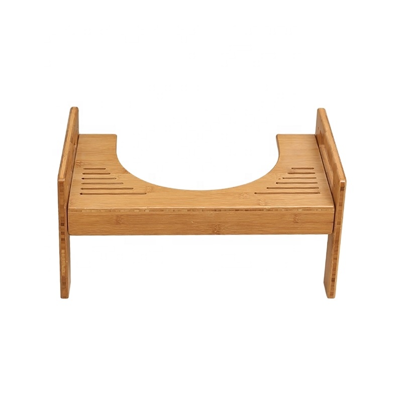 New Bamboo Squatting Toilet Stool Adjustable Bamboo Portable Bathroom easy install