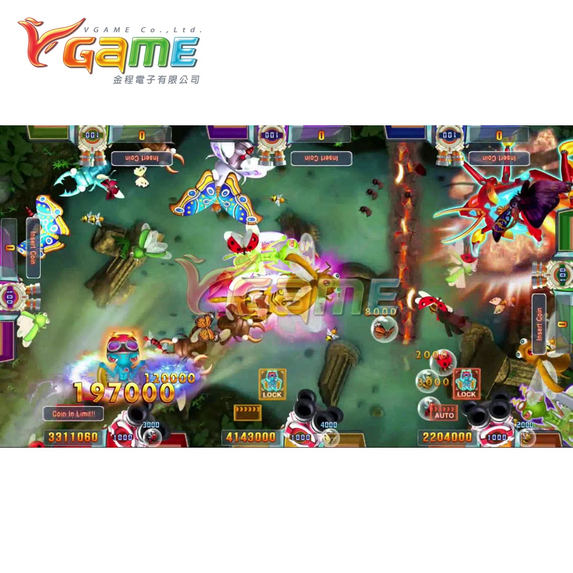 Игровой стол VGAME для ловли насекомых, рыб, 6 игроков