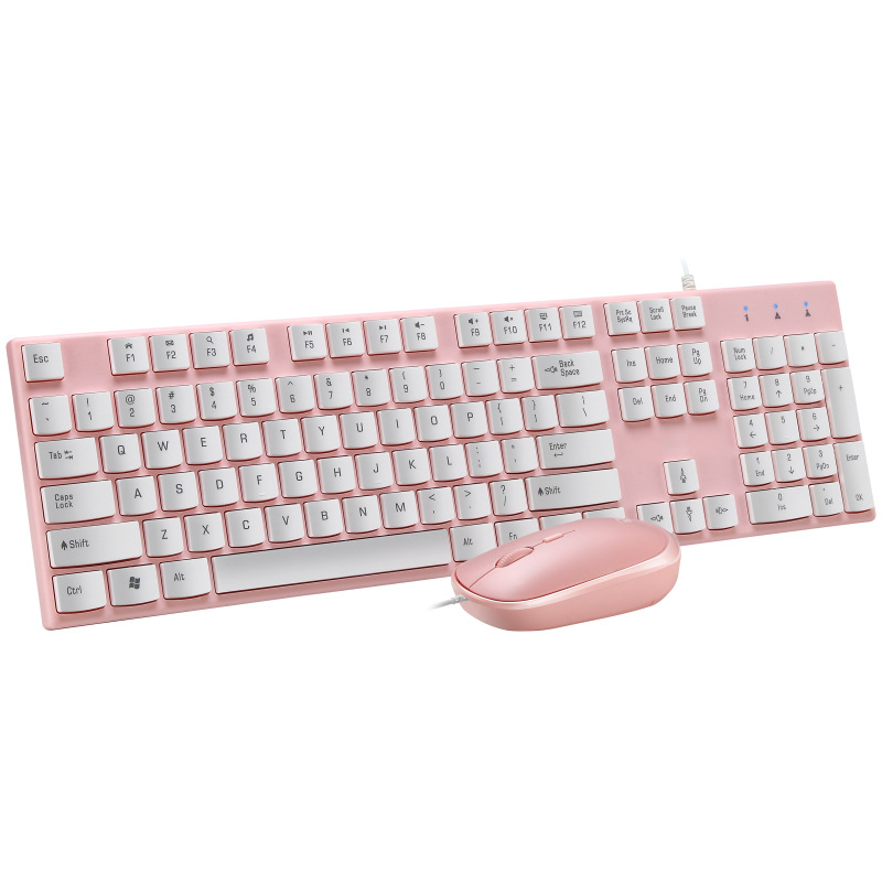 AIWO High Quality Kit Mouse Keyboard Teclado Para Tablet Cheap Price Keyboard Pink Blue White Keyboard Gaming Mouse Combos