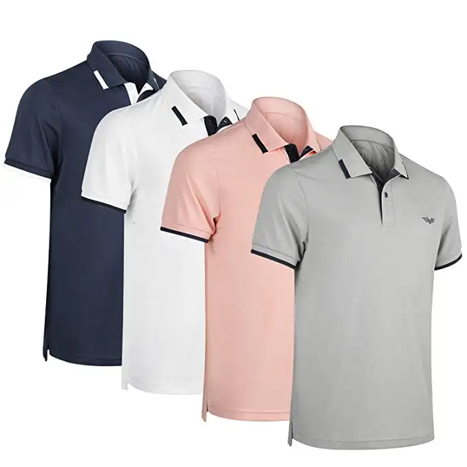 Top quality Wholesale Custom Design Polyester Spandex Sublimation Dry Fit Golf Polo Shirts With Customize Logo Embroidery