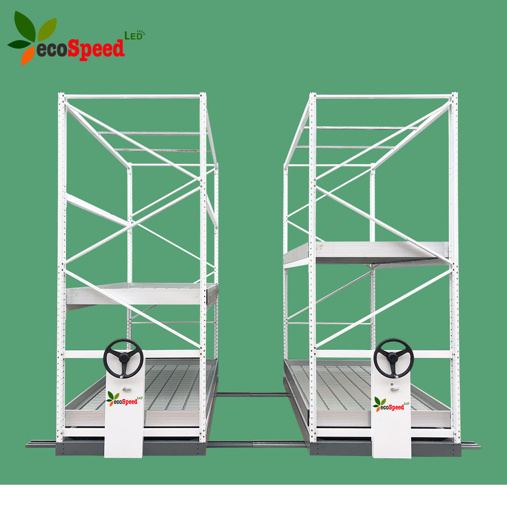 2020 top selling hydroponics vertical farming 4x8x10feet indoor plant mobile automated grow rack for herbs/medical plants