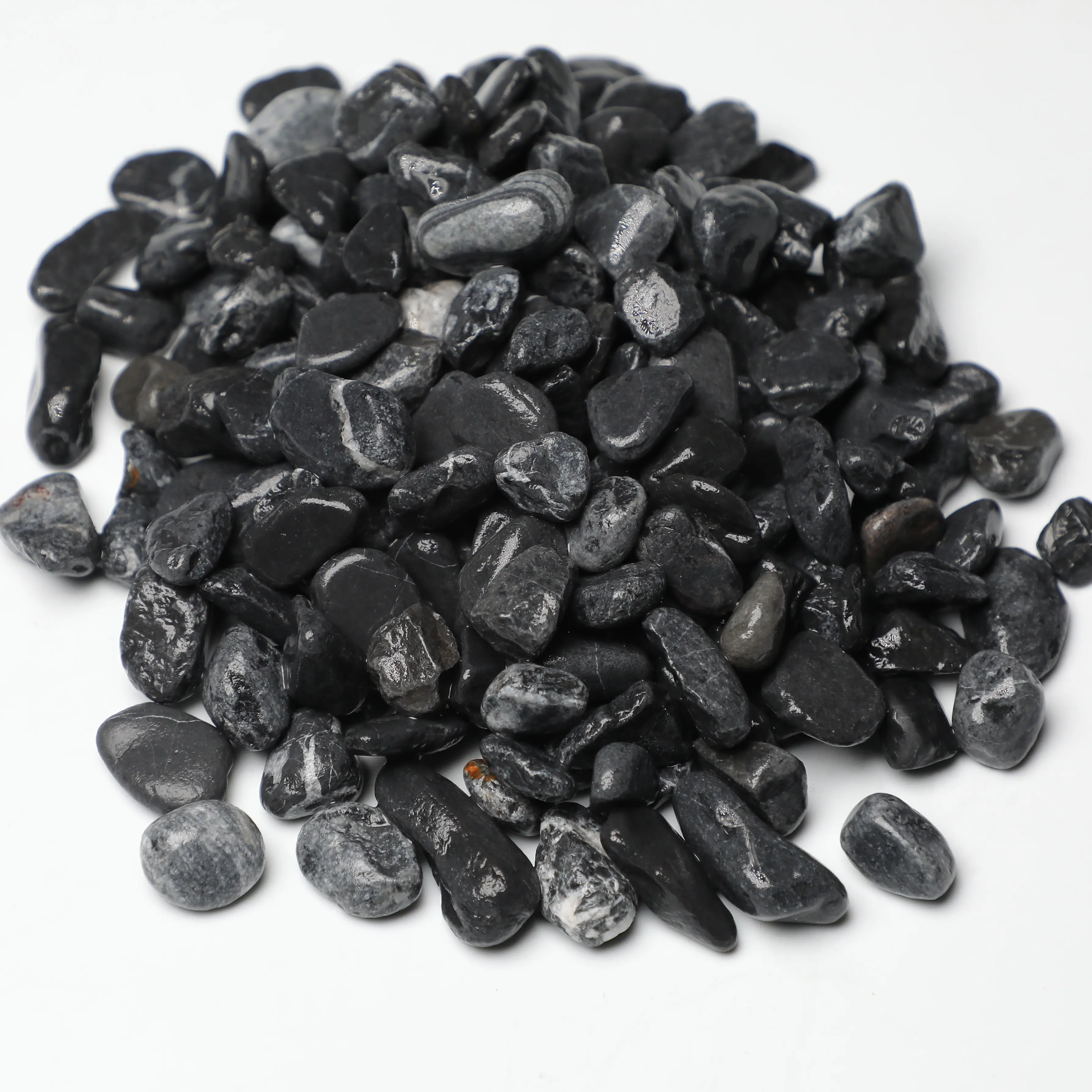 Black Limestone Exterior Application Black tumbled stone