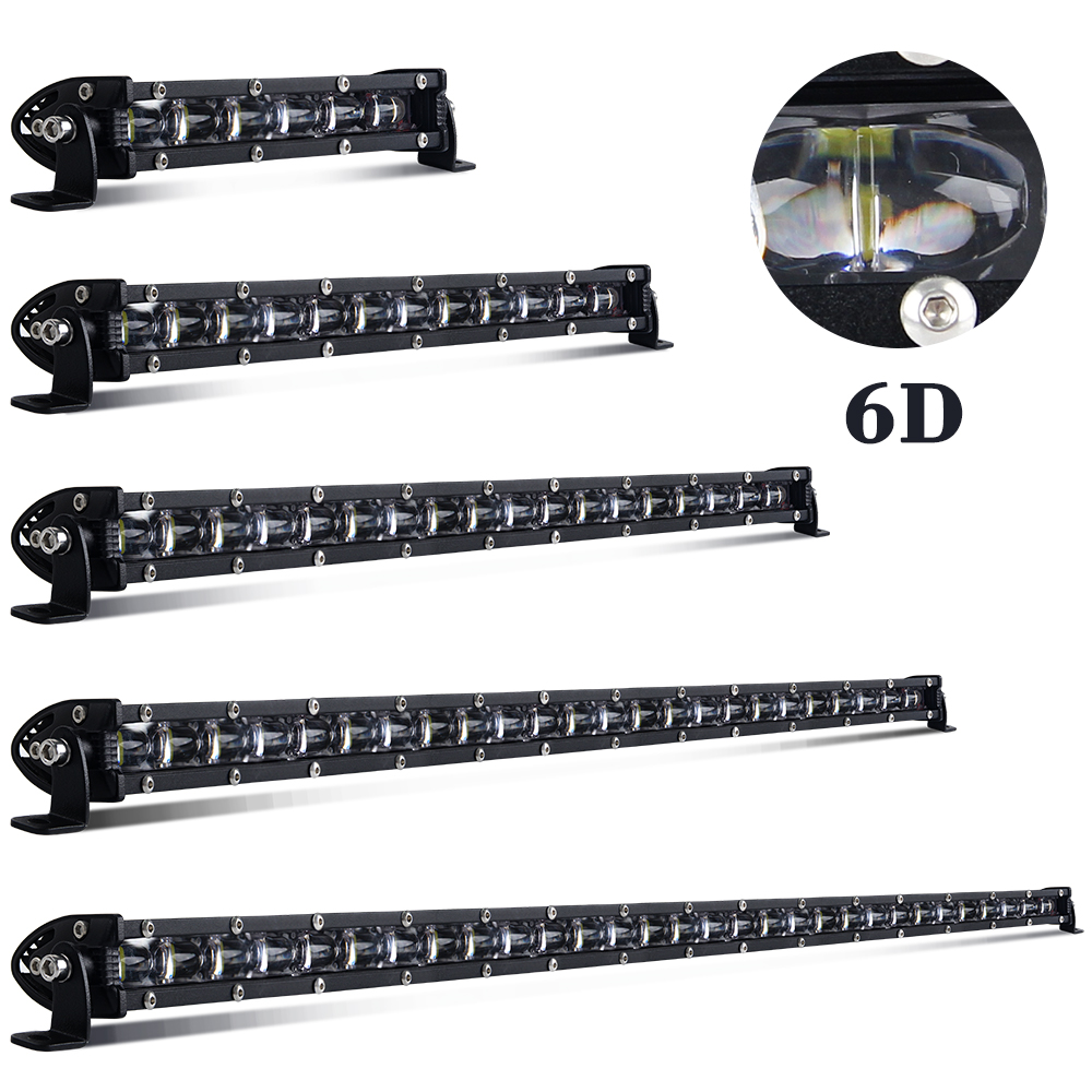 Внедорожник ультратонкий 6D 8 "14" 20 "26" 32 "38" 44 "50" багажник на крышу Combo Led Light Bar