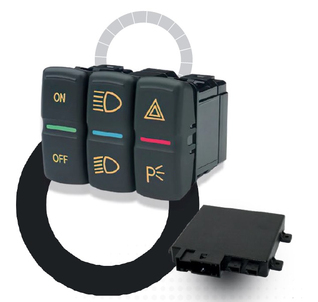 Rocker Switch Controller Unit IP-40 Ingress Protection 9 VDC to36 VDC