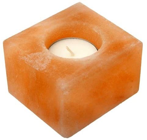 Подсвечник из гималайской соли, подсвечник из гималайского соляного чая, подсвечник из органического материала, имитация под старину